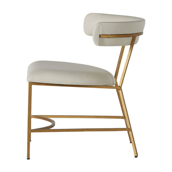 Matlock White and Gold Dining Chair, image 4