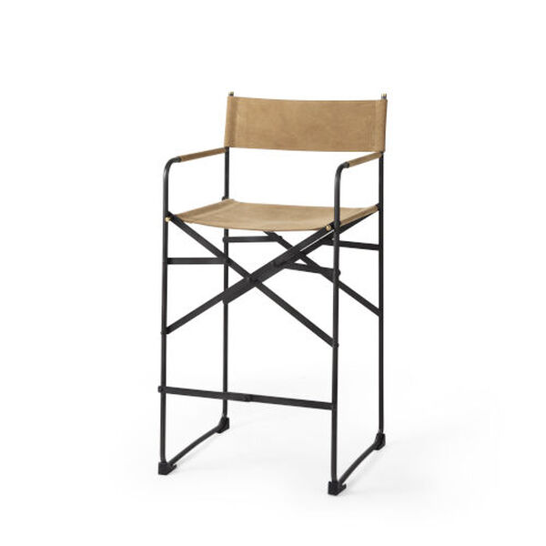 Direttore Brown and Black Counter Stool, image 1