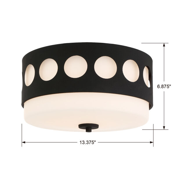 Kirby Black Forged Two-Light Flush Mount, image 4