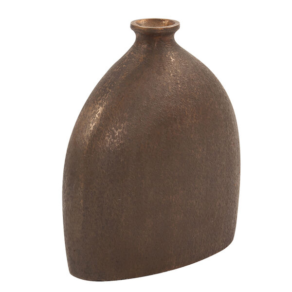 Textured Flask Vase in Dark Copper, image 2