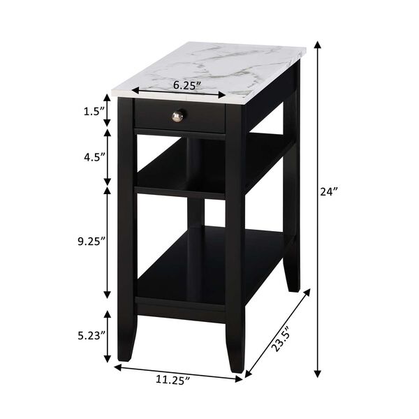 Multicolor One Drawer Chairside End Table with Shelve, image 3