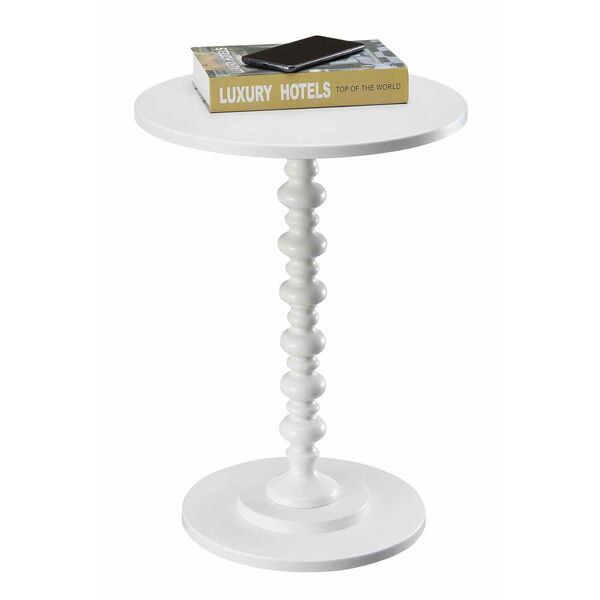 Palm Beach White Spindle End Table, image 2