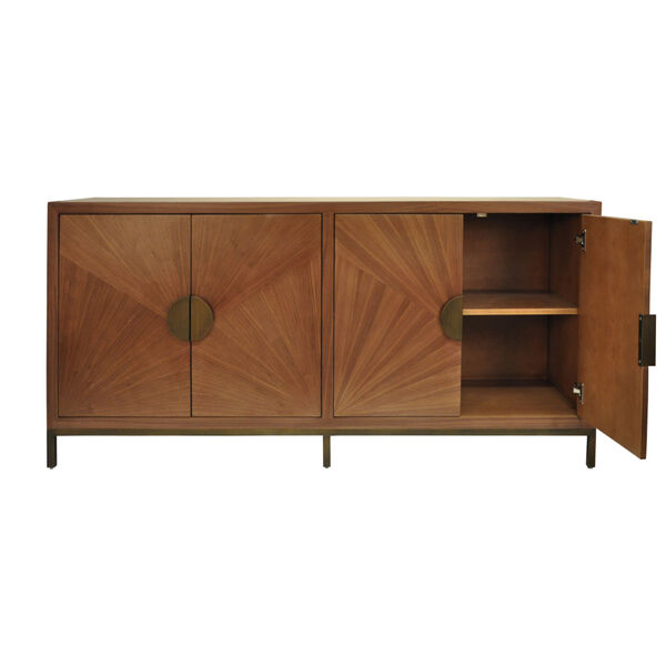 Matte Walnut and Bronze Cabinet, image 4