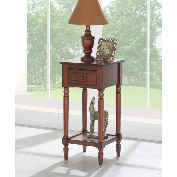 French Country Khloe Accent Table in Mahogany, image 2
