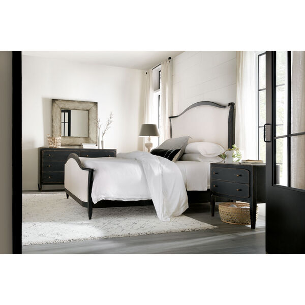 Ciao Bella Queen Black 70-Inch Upholstered Bed, image 2