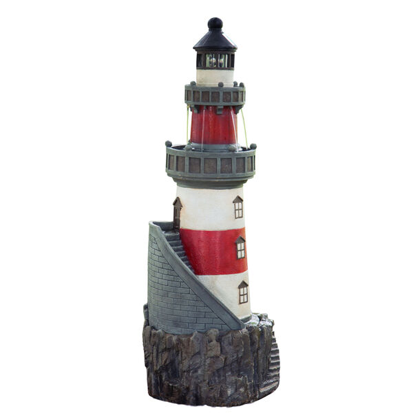 Multi-Color Outdoor Rotating Solar Powered Light House Fountain, image 3