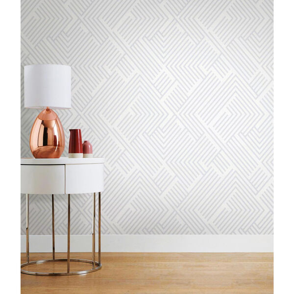 Silver Perplexing Peel and Stick Wallpaper– SAMPLE SWATCH ONLY, image 1