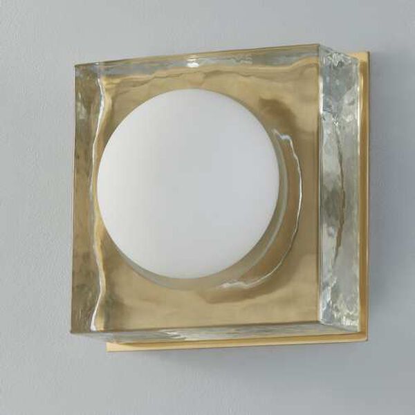 Mackay Aged Brass One-Light Square Wall Sconce, image 2
