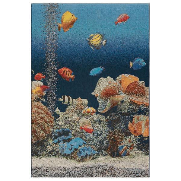Liora Manne Marina Ocean 23 In. x 7 Ft. 6 In. Aquarium Indoor/Outdoor Rug, image 1