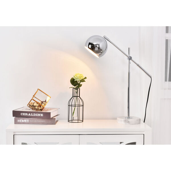 Aperture Chrome and White Six-Inch One-Light Table Lamp, image 2