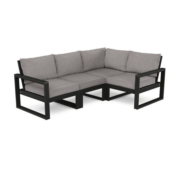Edge Black and Grey Mist Modular Deep Seating Set, 4-Piece, image 1