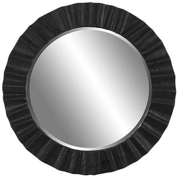 Round Framed Mirror #458 Heritage Matte Black Finish