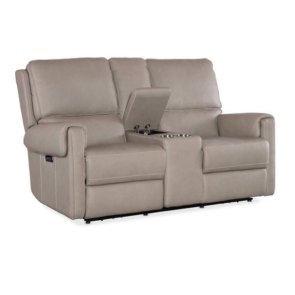 Gray Somers Power Console Loveseat with Power Headrest, image 5