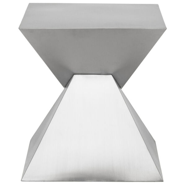 Giza Brushed Silver Side Table, image 2