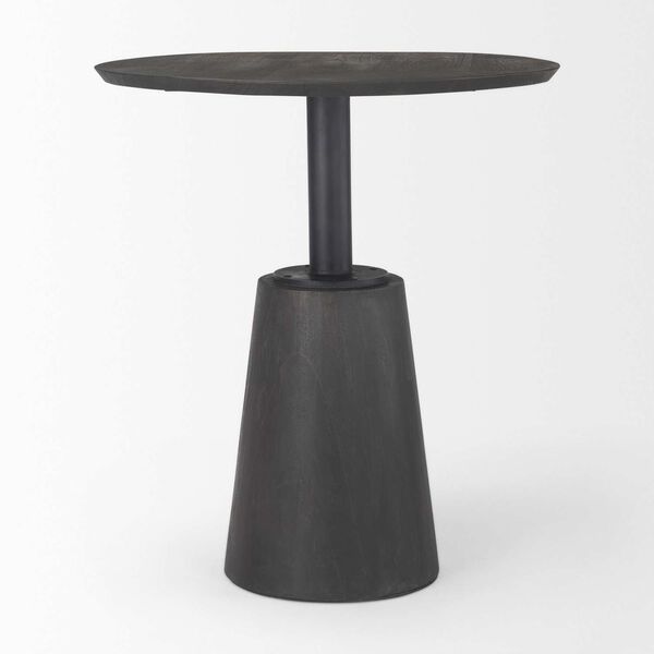 Maxwell Round Black Metal Accent Pedestal Bistro Table, image 2