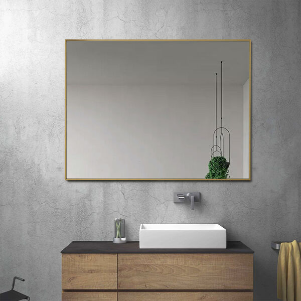 Vanta Gold 30 x 40-Inch Rectangular Framed Wall Mirror, image 1
