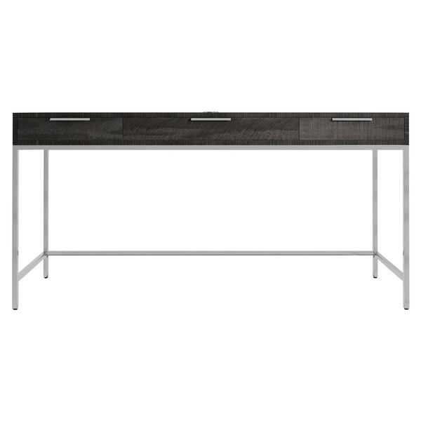 Coleman Cinder and Polished Stainless Steel 60-Inch Desk, image 1