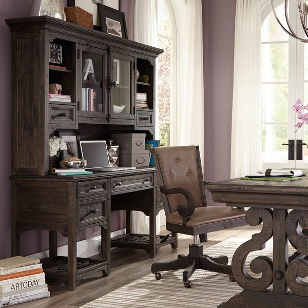 Bellamy Desk with Hutch in Weathered Peppercorn, image 4