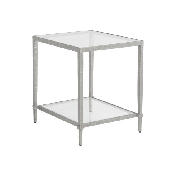 Metal Designs White Claret Rectangular End Table, image 1