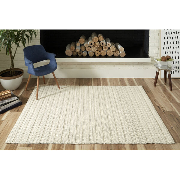 Andes Striped Ivory Rectangular: 7 Ft. 9 In. x 9 Ft. 9 In. Rug, image 2