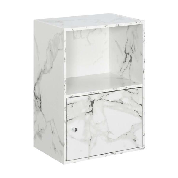 White Marble 24-Inch Xtra Storage One Door Cabinet, image 1