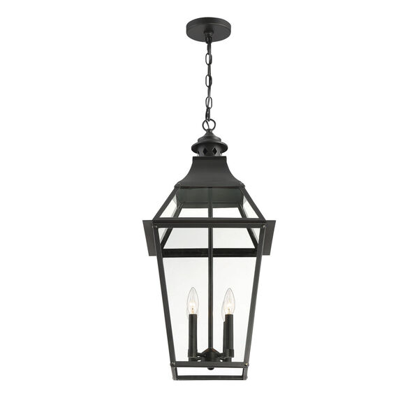 Jackson Black and Gold Highlighted Four-Light Outdoor Pendant, image 3