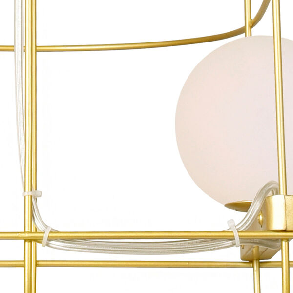 Orbit Medallion Gold Three-Light LED Chandelier, image 3