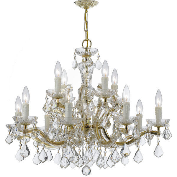 Maria Theresa Gold 12-Light Chandeliers, image 1