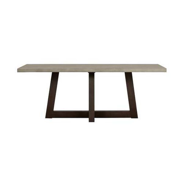 Elodie Medium Gray Concrete Dark Gray Oak Dining Table, image 3
