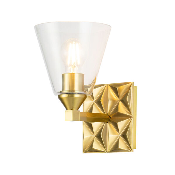 Alpha Antique Brass One-Light Wall Sconce, image 1