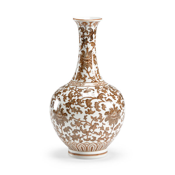 Brown Long Neck Vase, image 1