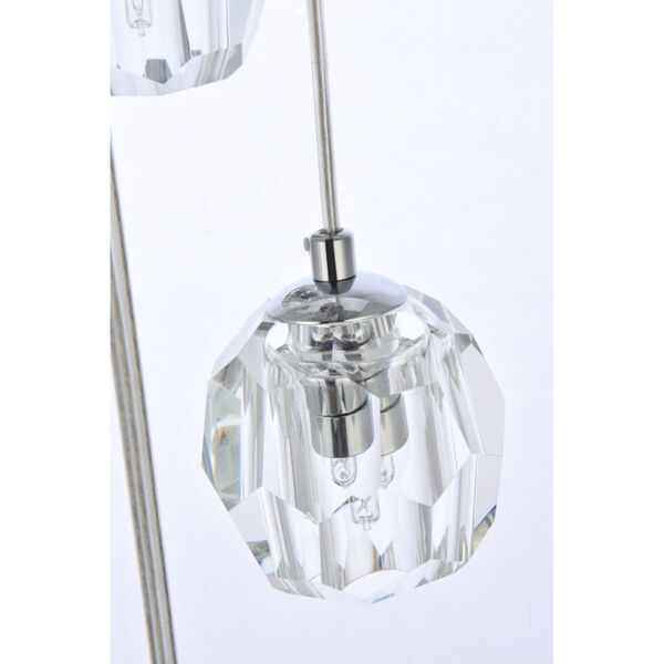 Eren Chrome 15-Inch 18-Light Pendant with Royal Cut Clear Crystal, image 6