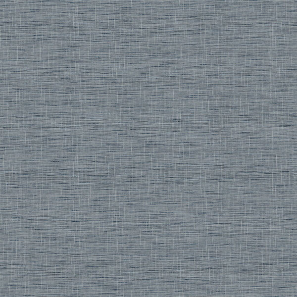 Simply Farmhouse Navy Silk Linen Weave Wallpaper - (Open Box), image 2