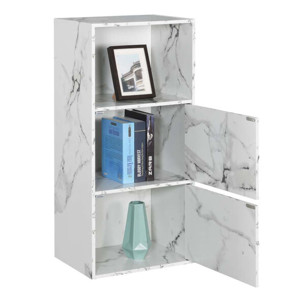 White Marble 35-Inch Xtra Storage Two Door Cabinet, image 4