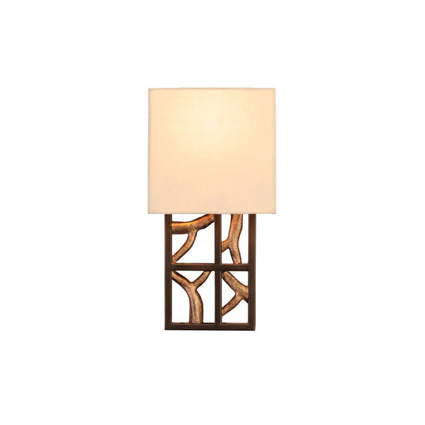 Hudson Antique Bronze with Antique Gold 1-Light 6.75-Inch Wall Sconce, image 1
