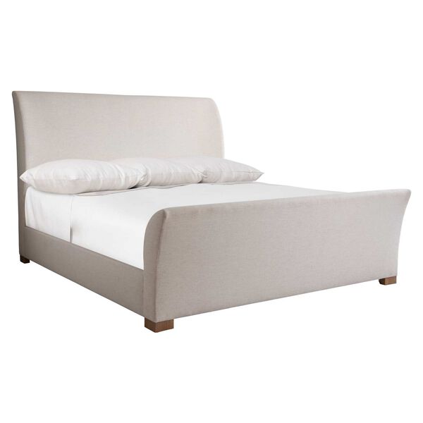 Modulum White and Natural Sleigh Bed, image 2