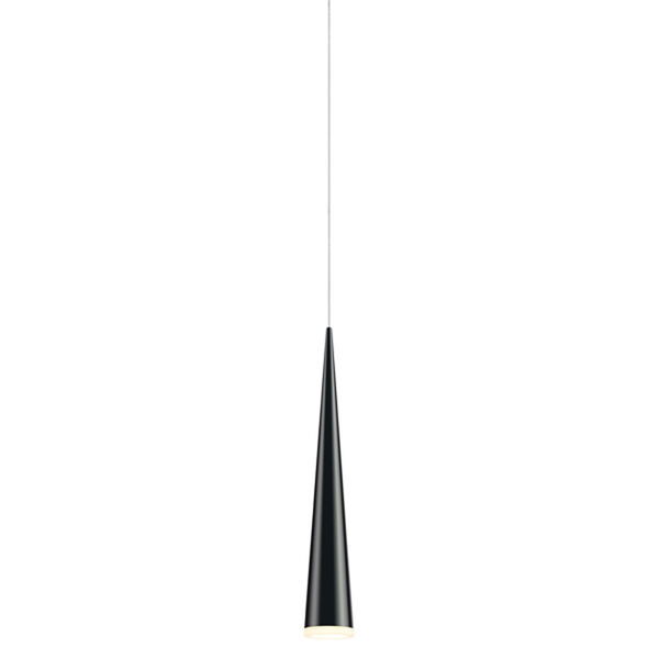 Micro Cone Satin Black LED 1.75-Inch Mini Pendant, image 1