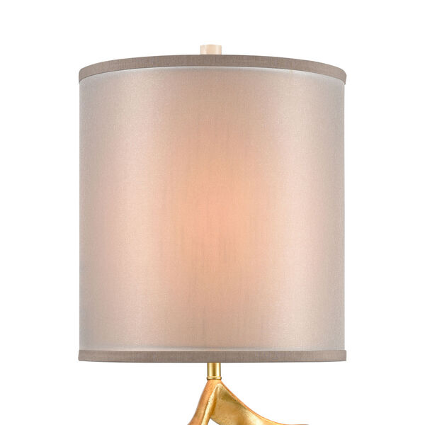 Raelle Gold Leaf and White Marble One-Light Table Lamp, image 3