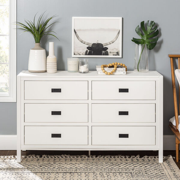 Lydia White Dresser with Six Drawer, image 3