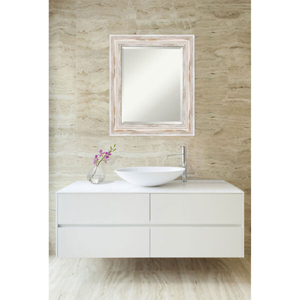 Distressed White Wash 21 x 25-Inch Medium Vanity Mirror, image 4