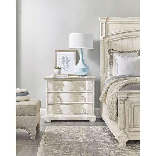 Traditions Soft White Three-Drawer Nightstand, image 3