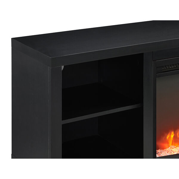 58-Inch Simple Modern Fireplace TV Console - Black, image 4