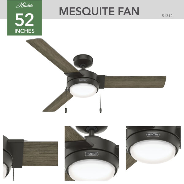 Mesquite Noble Bronze 52-Inch LED Ceiling Fan, image 4