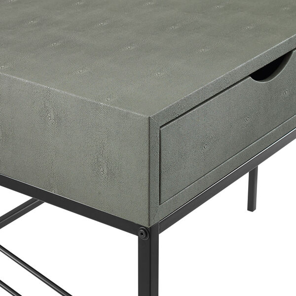 Vetti Gray and Black Two Drawer Desk, image 6