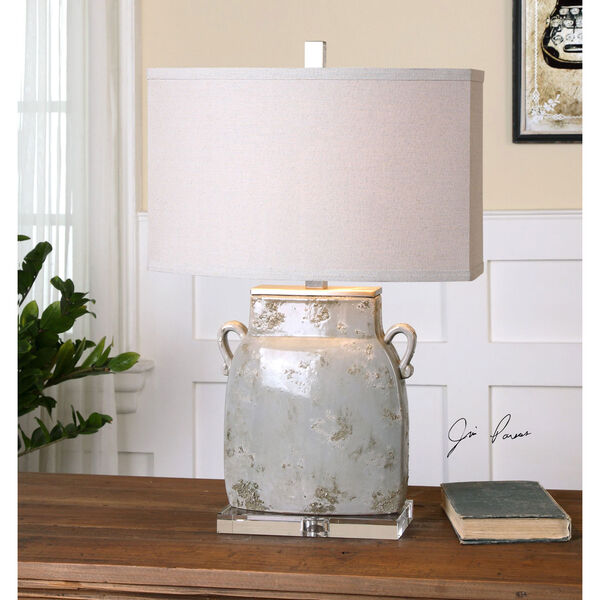 Melizzano Ivory Gray One-Light Table Lamp, image 2