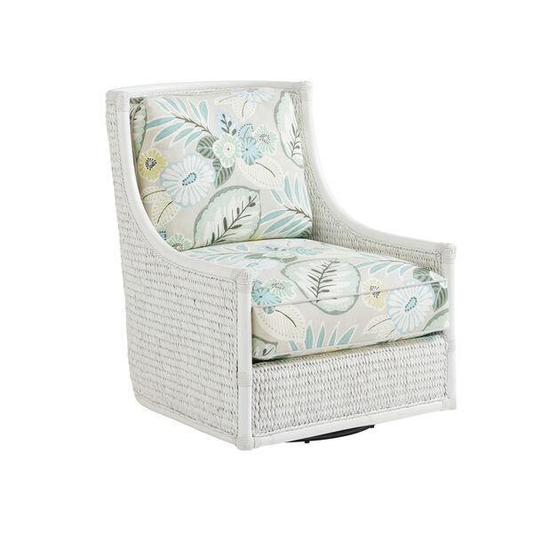 Ocean Breeze White Swivel Chair, image 1