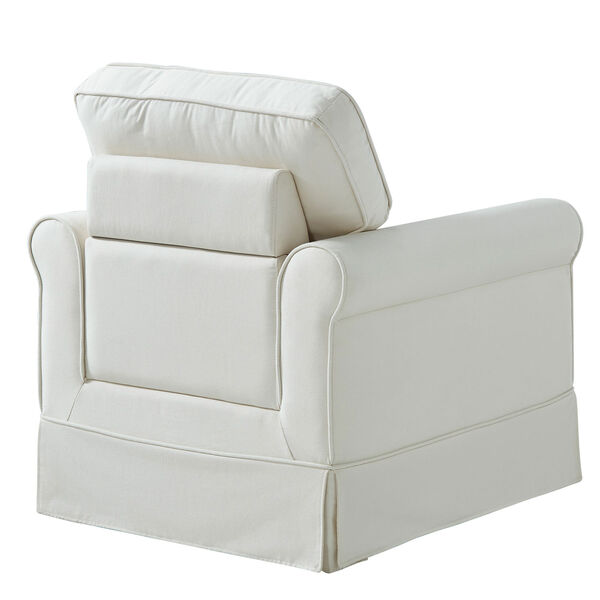 Gwyneth White Swivel Arm Chair, image 4
