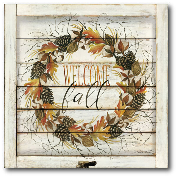 Multi-Color Wellcome Fall Wrapped Canvas Wall Decor, image 1