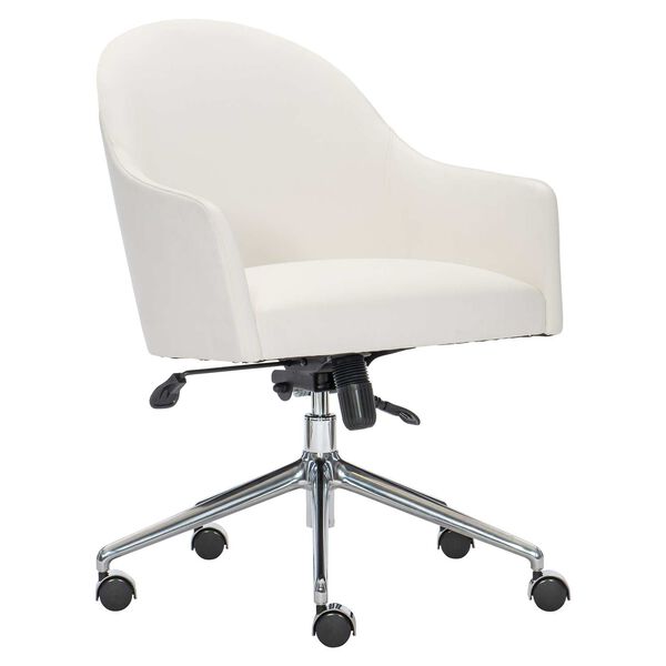 Halsey White and Silver Office Chair, image 1
