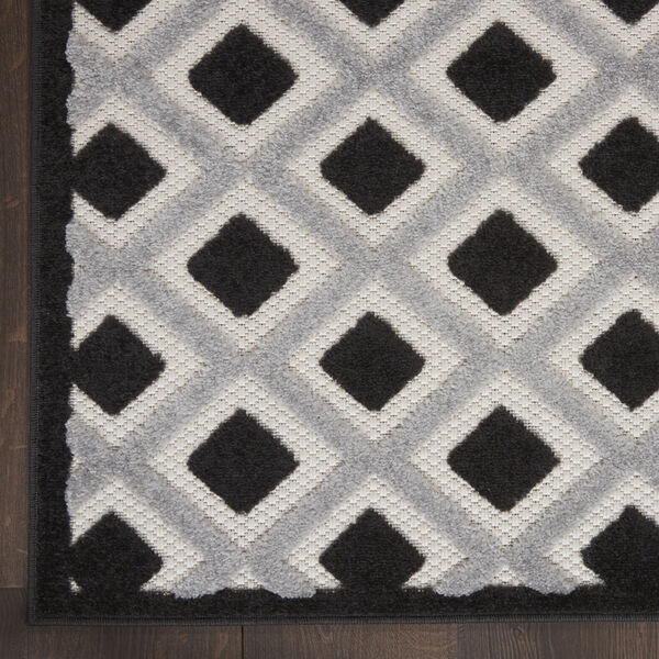 Aloha Black and White Indoor/Outdoor Area Rug, image 4